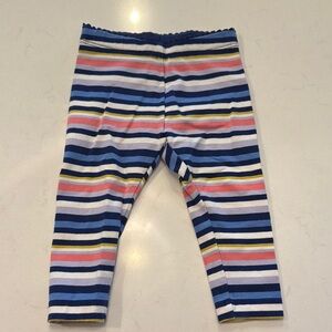 Tea Collection Blue and White Striped Leggings